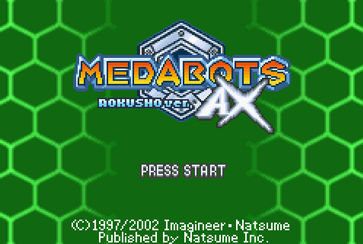 Medabots AX Rokusho Version Title Screen